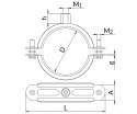 Obejma Niczuk DUO UPGD 1x1/2" (47-52) z izolacją