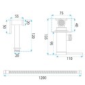 BATERIA BIDET PODT JS-W024BG FOSS CLIF ZŁOTA SZCZ