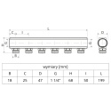 Belka rozdzielacza z gwintami metrycznymi (GZ) 1 1/4" x M18 (4 obwody)