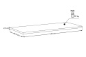 Blat o długości 140 cm SOMBRA GREEN