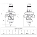 Membranowy reduktor ciśnienia R153 PN25 3/4"