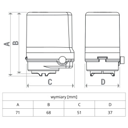 Siłownik termo-elektryczny R473M z mikroprzełącznikiem NC 24V