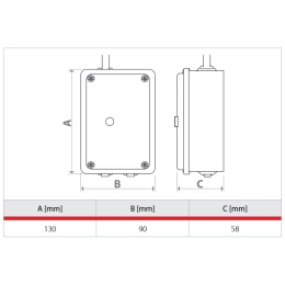 Termostat temperatury granicznej 40-80°C z sondą NTC 230V