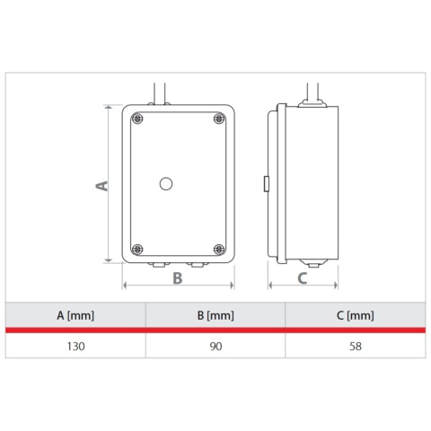 Termostat temperatury granicznej 40-80°C z sondą NTC 230V