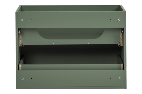 Zestaw szafki łazienkowej 80 cm, szafki z koszem na pranie 40 cm i blatu 120 cm SOMBRA GREEN
