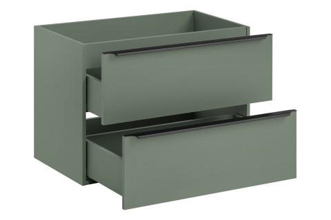 Zestaw szafki łazienkowej 80 cm, szafki z koszem na pranie 40 cm i blatu 120 cm SOMBRA GREEN