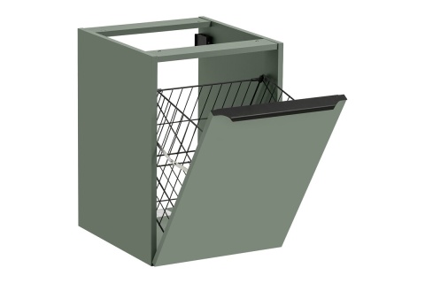 Zestaw szafki łazienkowej 100 cm, szafki z koszem na pranie 40 cm i blatu 140 cm SOMBRA GREEN