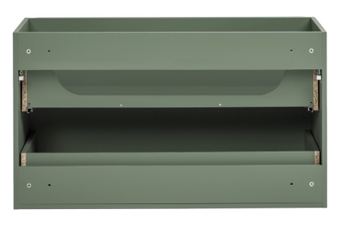 Zestaw szafki łazienkowej 100 cm, szafki z koszem na pranie 40 cm i blatu 140 cm SOMBRA GREEN
