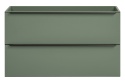 Zestaw szafki łazienkowej 100 cm, szafki z koszem na pranie 40 cm i blatu 140 cm SOMBRA GREEN