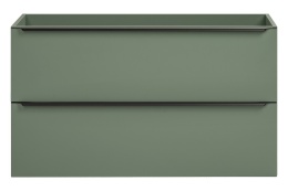 Zestaw szafki łazienkowej 100 cm, szafki z koszem na pranie 40 cm i blatu 140 cm SOMBRA GREEN