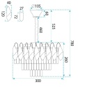 Lampa SWE077-CP 30cm Chrome