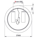 Lustro LED w ramie 80 cm HESTIA