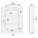 Szafka łazienkowa z lustrem LED REA ZENIT 70x50