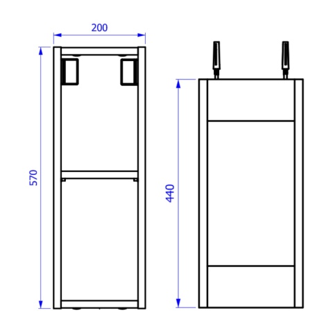 Szafka pod blat 20 cm MONAKO GREY