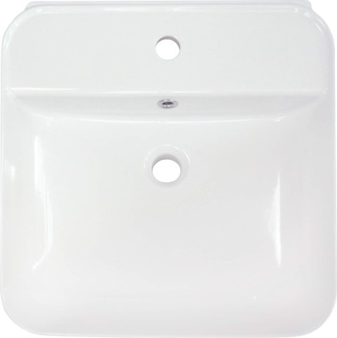 Umywalka ceramiczna nablatowa/ścienna z miejscem na baterię Umywalka ceramiczna nablatowa/ścienna z miejscem na baterię