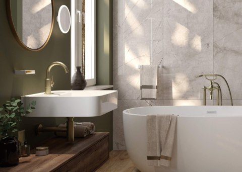 Umywalka ceramiczna nablatowa/ścienna z miejscem na baterię Umywalka ceramiczna nablatowa/ścienna z miejscem na baterię