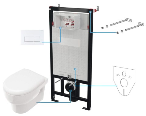 Zestaw WC podtynkowy 6 w 1 Zestaw WC podtynkowy 6 w 1