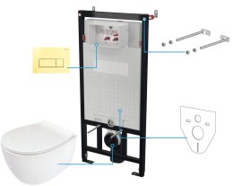Zestaw WC podtynkowy 6 w 1