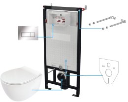 Zestaw WC podtynkowy 6 w 1