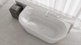 Bateria wannowa 4-otworowa z zestawem prysznicowym