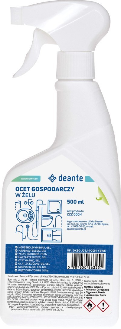 Ocet gospodarczy 14% w żelu Ocet gospodarczy 14% w żelu