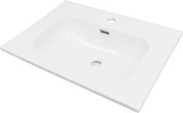 Umywalka ceramiczna wpuszczana z miejscem na baterię - 60 cm