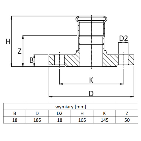 Kołnierz adapterowy DN65 (76,1) PN16 Raccorderie Metalliche Kołnierz adapterowy DN65 (76,1) PN16 Raccorderie Metalliche