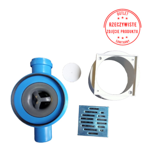 Wpust prysznicowy poziomy ACO Easyflow DN50 100x100 Wpust prysznicowy poziomy ACO Easyflow DN50 100x100