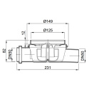 Wpust prysznicowy poziomy ACO Easyflow DN50 100x100