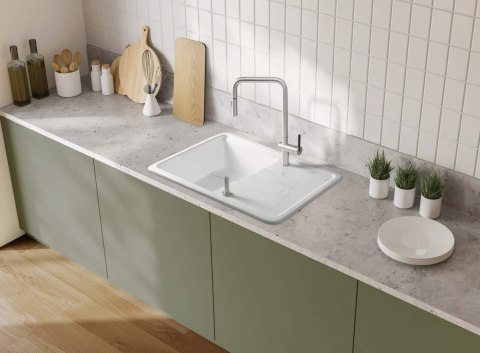 Zlewozmywak ceramiczny 1-komorowy z ociekaczem Zlewozmywak ceramiczny 1-komorowy z ociekaczem