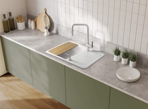 Zlewozmywak ceramiczny 1-komorowy z ociekaczem Zlewozmywak ceramiczny 1-komorowy z ociekaczem