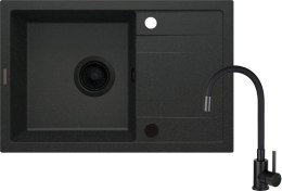 Zlewozmywak granitowy z baterią 1-komorowy z ociekaczem