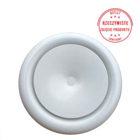 Anemostat nawiewny fi90/125 z ramką montażową Anemostat nawiewny fi90/125 z ramką montażową
