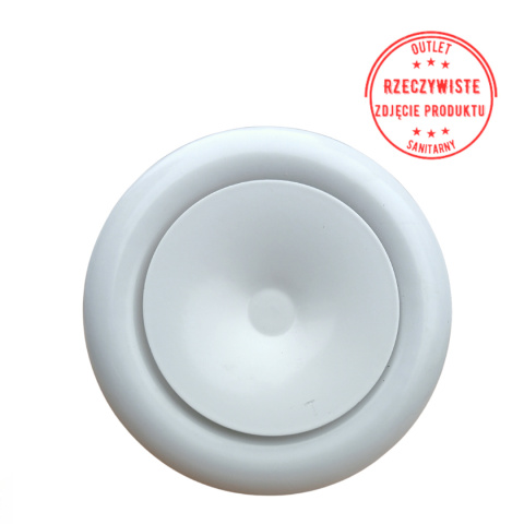 Anemostat nawiewny fi65/100 z ramką montażową Anemostat nawiewny fi65/100 z ramką montażową