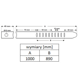 Szyna pionowa Gripple Fast Trak Standard FTT1000