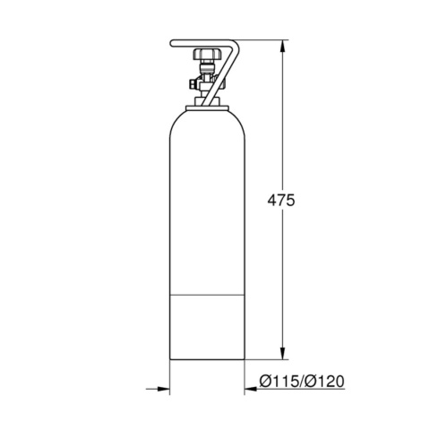 Butla CO2 2 kg GROHE BLUE Butla CO2 2 kg GROHE BLUE