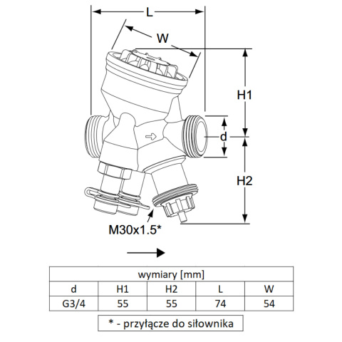 Zawór równoważący i regulacyjny IMI TA-MODULATOR DN15 Zawór równoważący i regulacyjny IMI TA-MODULATOR DN15