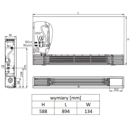 Klimakonwektor MYCOND SILENT MCFS-150T2