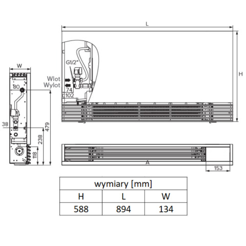 Klimakonwektor MYCOND SILENT MCFS-150T2 Klimakonwektor MYCOND SILENT MCFS-150T2