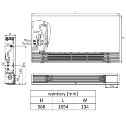 Klimakonwektor MYCOND SILENT MCFS-220T2