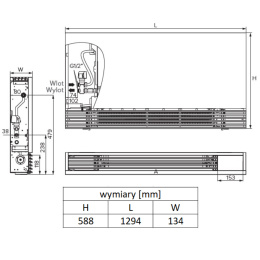 Klimakonwektor MYCOND SILENT MCFS-300T2