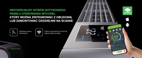 Klimakonwektor MYCOND SILVER GLASS LOW MC-SGL-800T2 Klimakonwektor MYCOND SILVER GLASS LOW MC-SGL-800T2