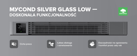 Klimakonwektor MYCOND SILVER GLASS WALL MC-SGW-600T2 Klimakonwektor MYCOND SILVER GLASS WALL MC-SGW-600T2