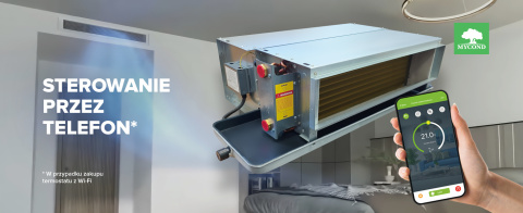 Klimakonwektor o niskim ciśnieniu MYCOND SLIM DC MCFC-085-DT2