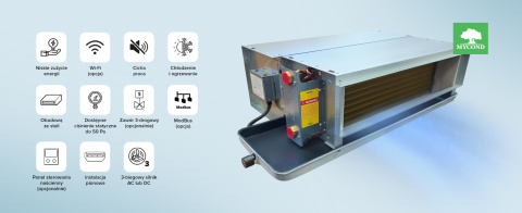 Klimakonwektor o niskim ciśnieniu MYCOND SLIM DC MCFC-085-DT2