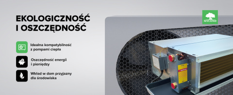 Klimakonwektor o niskim ciśnieniu MYCOND SLIM DC MCFC-085-DT2