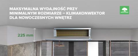 Klimakonwektor o niskim ciśnieniu MYCOND SLIM DC MCFC-085-DT2