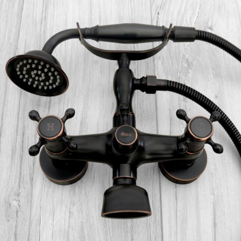 BATERIA WANNOWA RETRO CZARNA PRZECIERANA BATERIA WANNOWA RETRO CZARNA PRZECIERANA