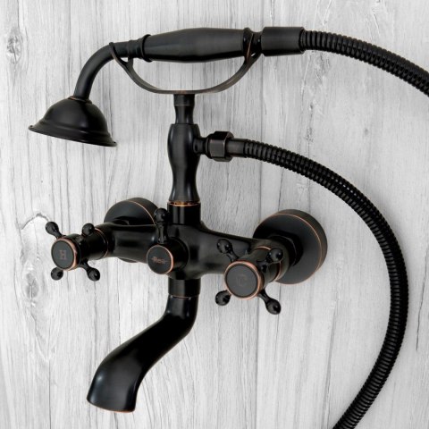 BATERIA WANNOWA RETRO CZARNA PRZECIERANA BATERIA WANNOWA RETRO CZARNA PRZECIERANA