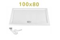 BRODZIK SAVOY WHITE 80x80x6cm + SYFON